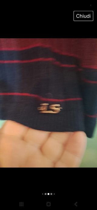 Maglioncino a righe blu bordeaux