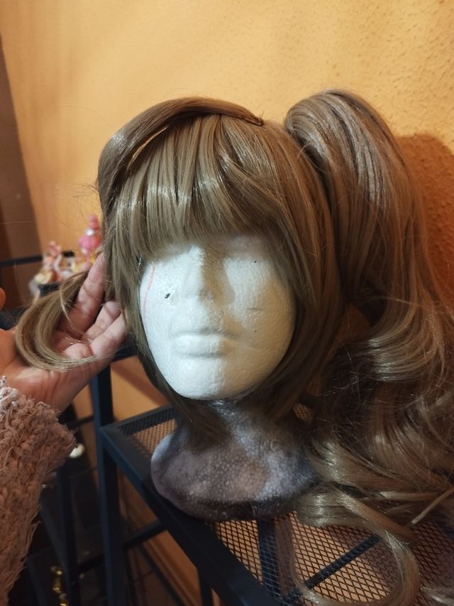 Peluca Minami Kotori con coleta rizada cosplay