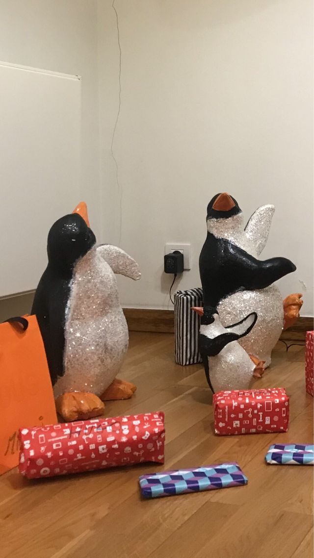 Pingüinos decoración Navidad