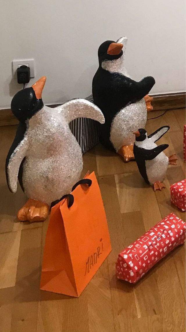 Pingüinos decoración Navidad