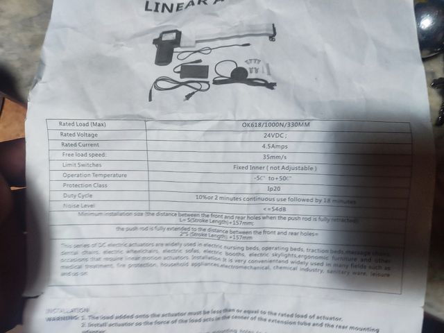 Actuador lineal 24 v