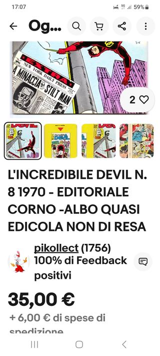 Fumetti lotto spletter , l'incredibile devil ecc.