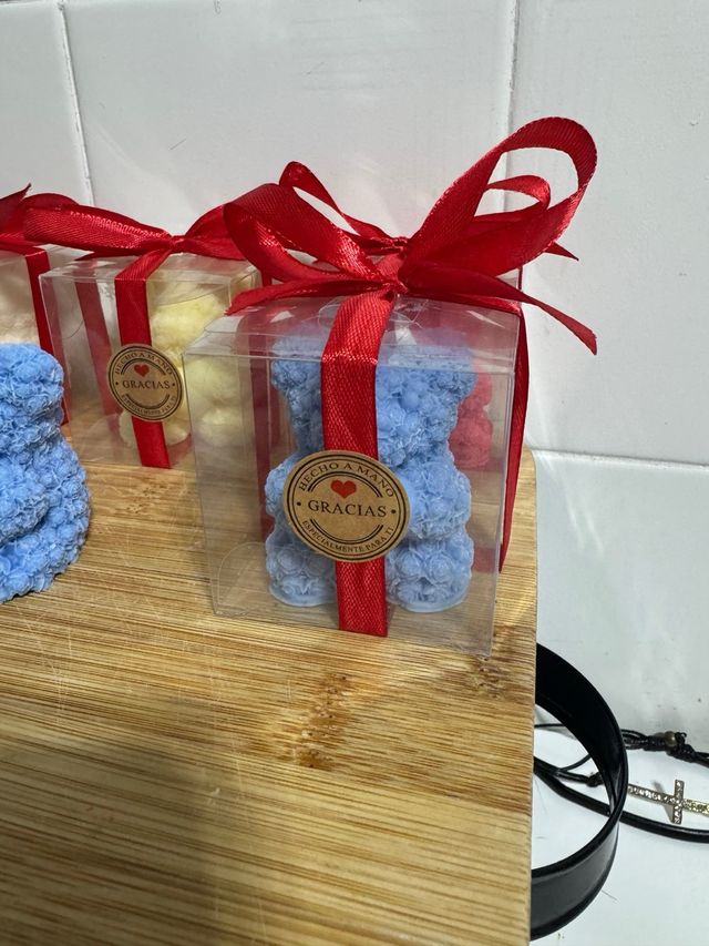 Velas aromaticas Osito y arbol de navidad