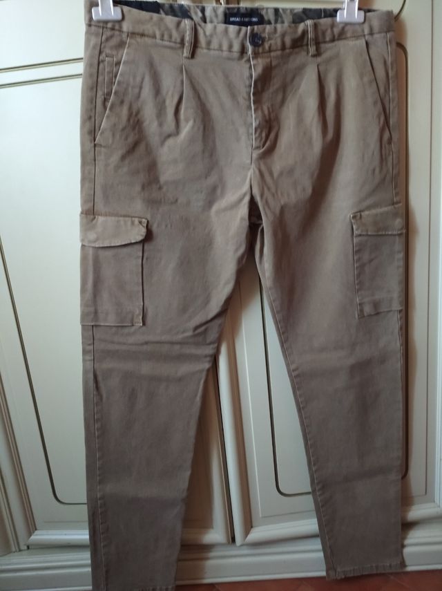 Pantalone uomo beige