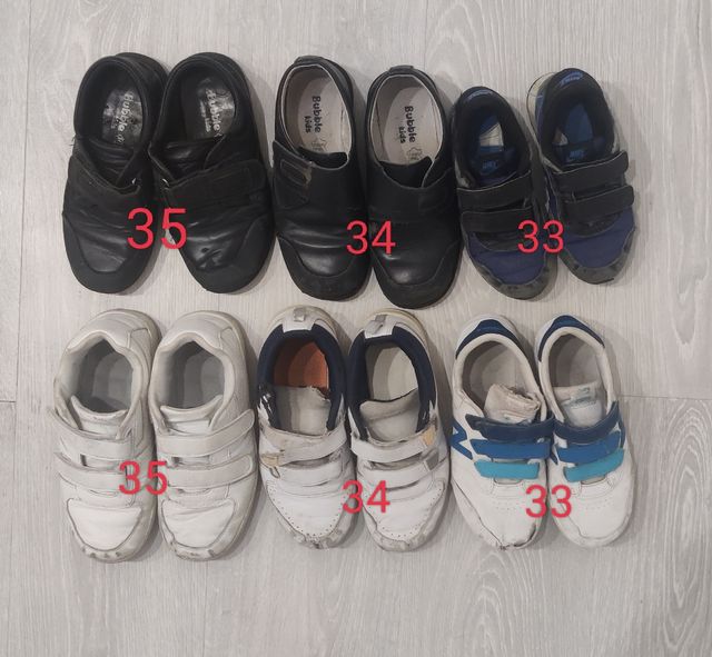 Lote de zapatillas y zapatos: 11 pares. Solo envío