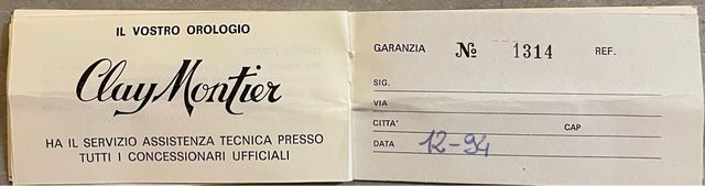 Orologio vintage Clay Montier