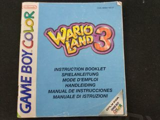 Manual juego Wario Land 3 Gameboy Color