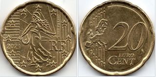 Moneta 20 c FRANCIA 2021