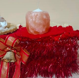 Portacandela di Sale Rosa dell'Himalaya 