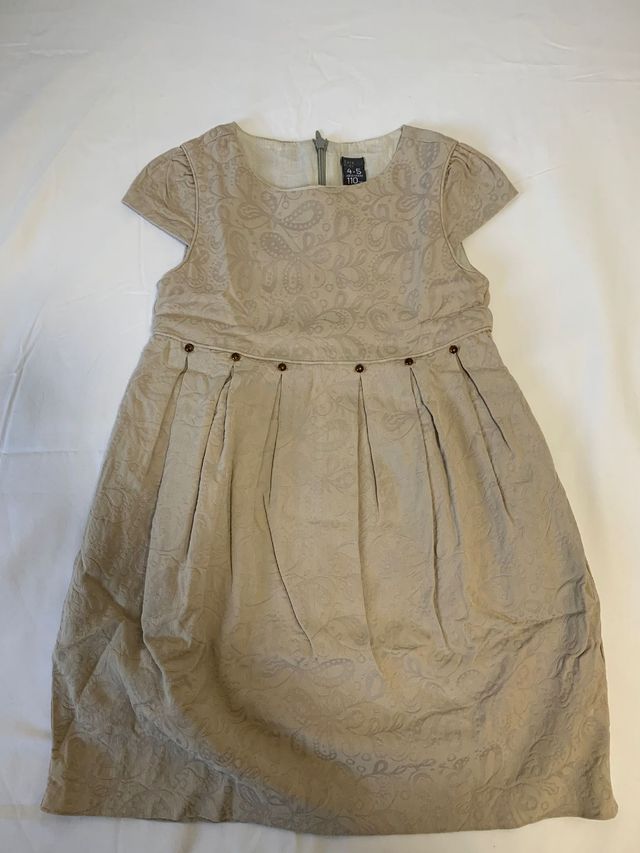 Zara kids abito beige per bambine 4 - 5 anni 110 cm