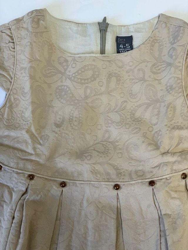 Zara kids abito beige per bambine 4 - 5 anni 110 cm