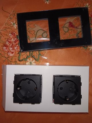 Presa Schuko BSEED cristallo vetro