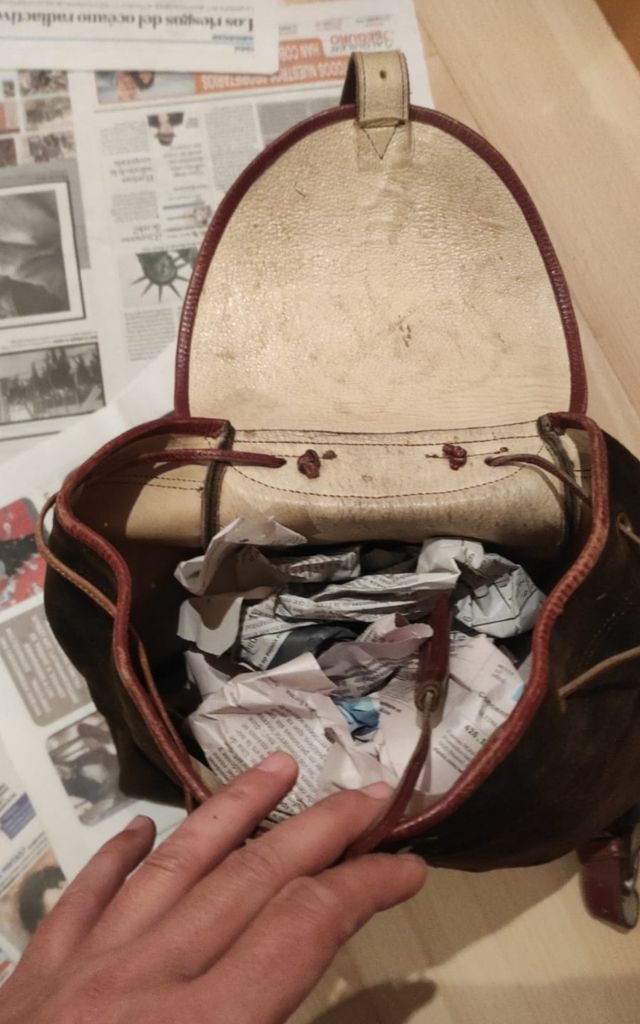 Zurron verde y marrón