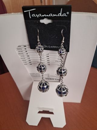 PENDIENTES LARGOS PLATIADOS