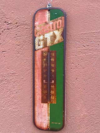 Termometro cartel castrol antiguo