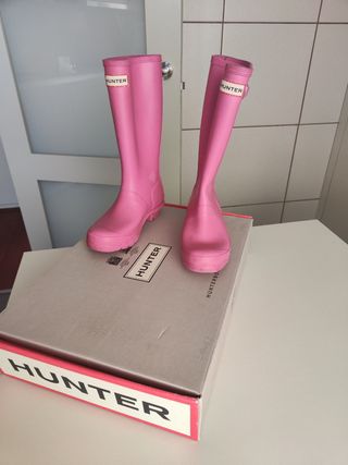 Botas Hunter niña rosas 33