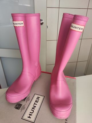 Botas Hunter niña rosas 33