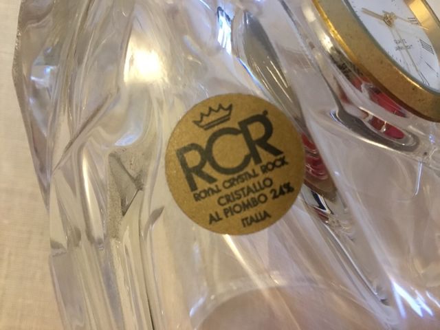 aquila in cristallo RCR con orologio