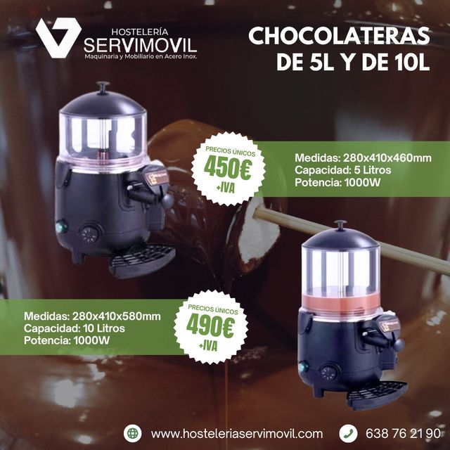CHOCOLATERAS DE 5 Y 10 LITROS