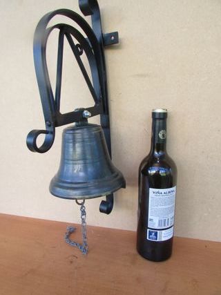 Campana entrada bronce hierro 43 cms