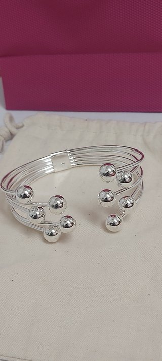 Brazalete de bolas plata 925