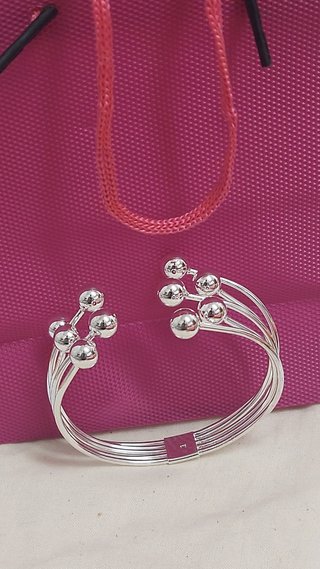 Brazalete de bolas plata 925