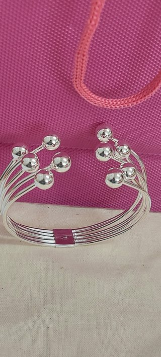 Brazalete de bolas plata 925