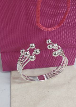 Brazalete de bolas plata 925