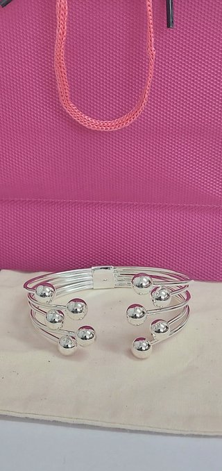 Brazalete de bolas plata 925