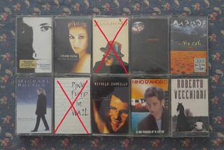 8 musicassette audiocassette anni 90 cantanti vari