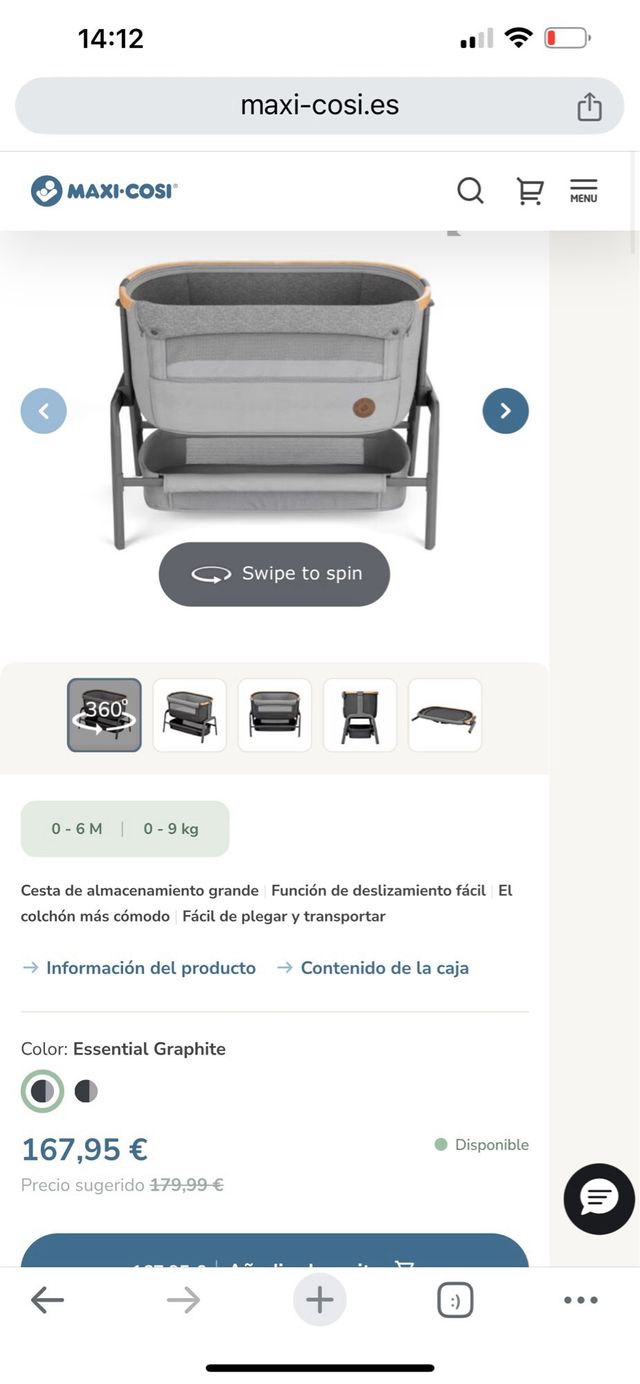 Cuna colecho Maxi Cosi