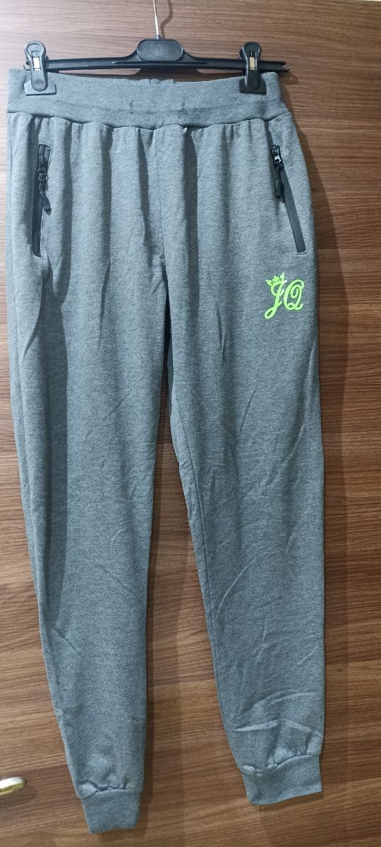 Pantalone tuta uomo grigio garzato 