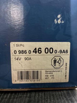 Alternador Bosch 098604600 14v 90 Ah