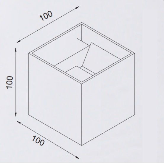 Aplique de parede - Novo - 10x10cms - IP65