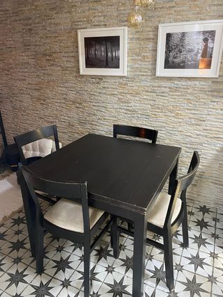Juego de comedor con mesa extensible y 4 sillas
