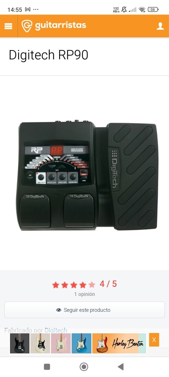 Pedal multiefectos Digitech RP90