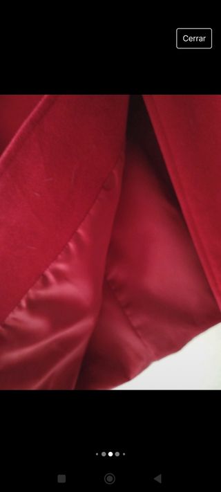Abrigo rojo lana virgen 
