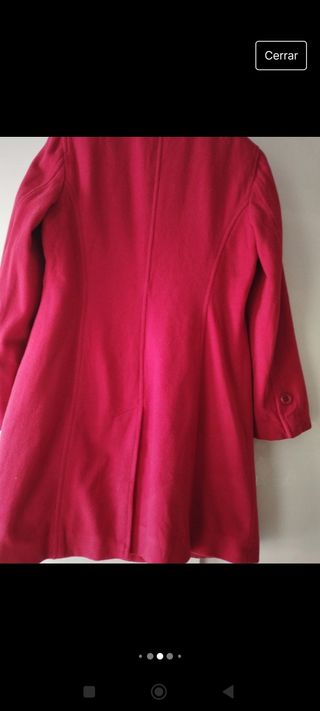 Abrigo rojo lana virgen 