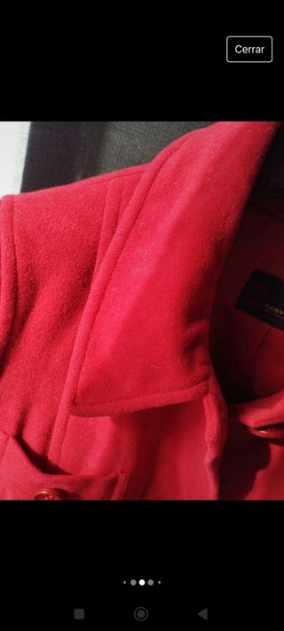 Abrigo rojo lana virgen 
