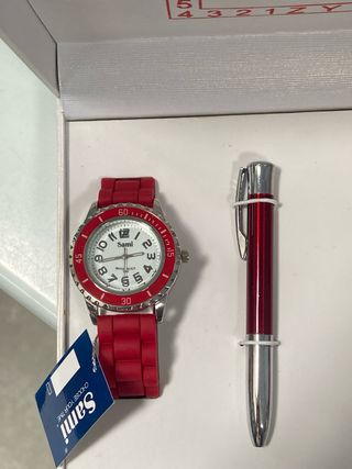 Caja regalo reloj + boligrafo + calculadora