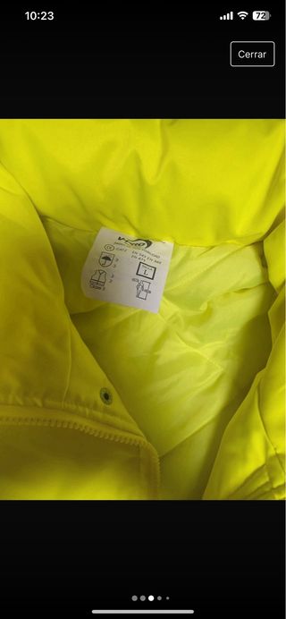 Anorak abrigo amarillo