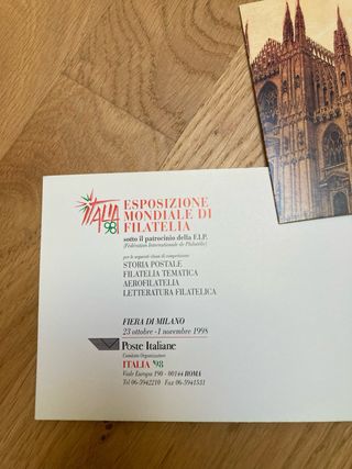 Chiudilettera Expo mondiale Filatelia 1998