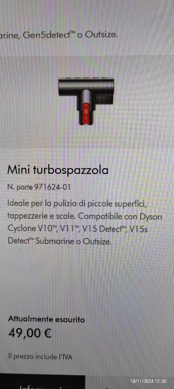 Mini turbo Spazzola Dyson
