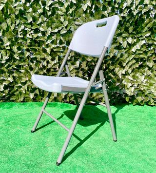 SILLAS PLEGABLES GRIS PATAS ACERO