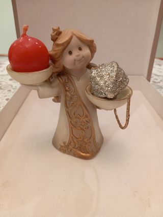 Porta candele angioletto di natale 