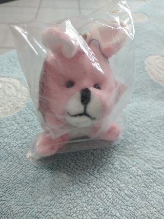 Portachiavi peluche coniglio rosa