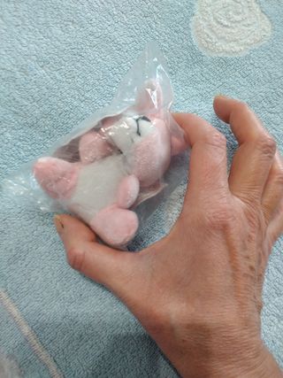 Portachiavi peluche coniglio rosa