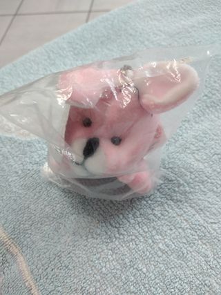 Portachiavi peluche coniglio rosa