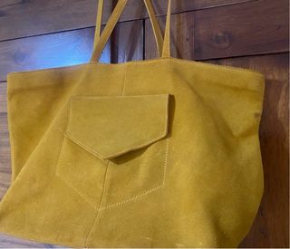 Bolso Zara piel vacuno 100% Mostaza