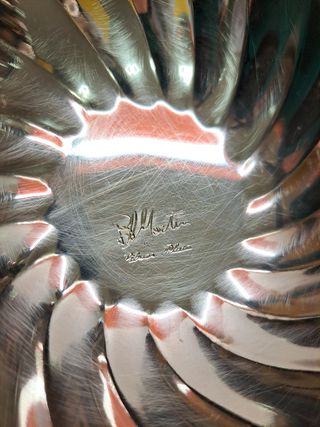 Cestino placcato argento Martin + fiore color oro